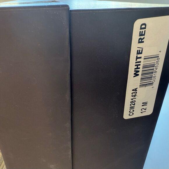 NWT Roberto Cavalli metal logo low top men sneaker in white with red accent Size - Picture 10 of 12